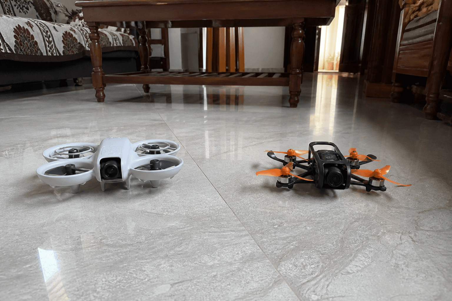 How to fly indoors with a tiny whoop: Ducted vs open prop indoors