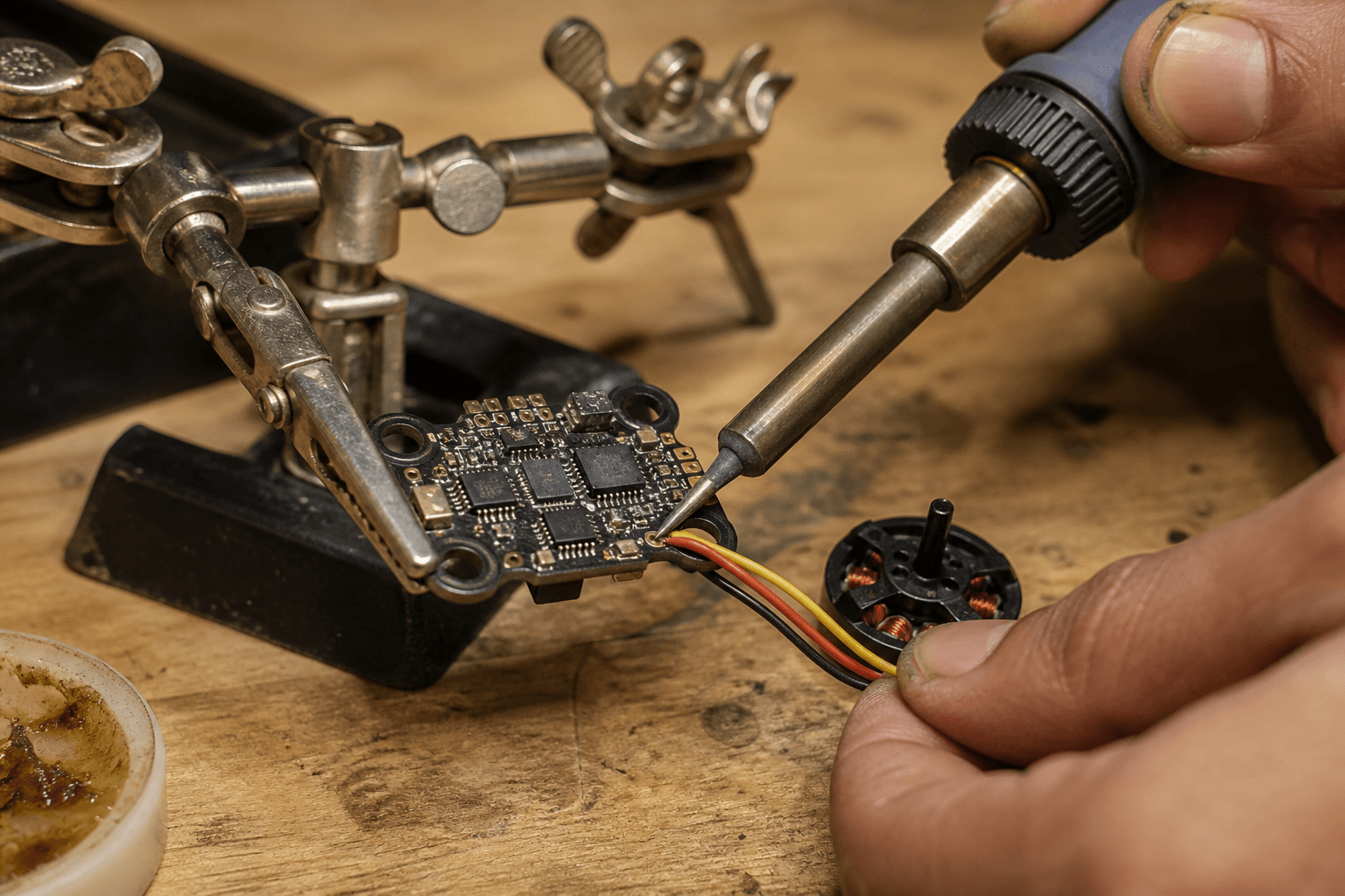 How to solder FPV drone motors: Direction and 3-wire motors