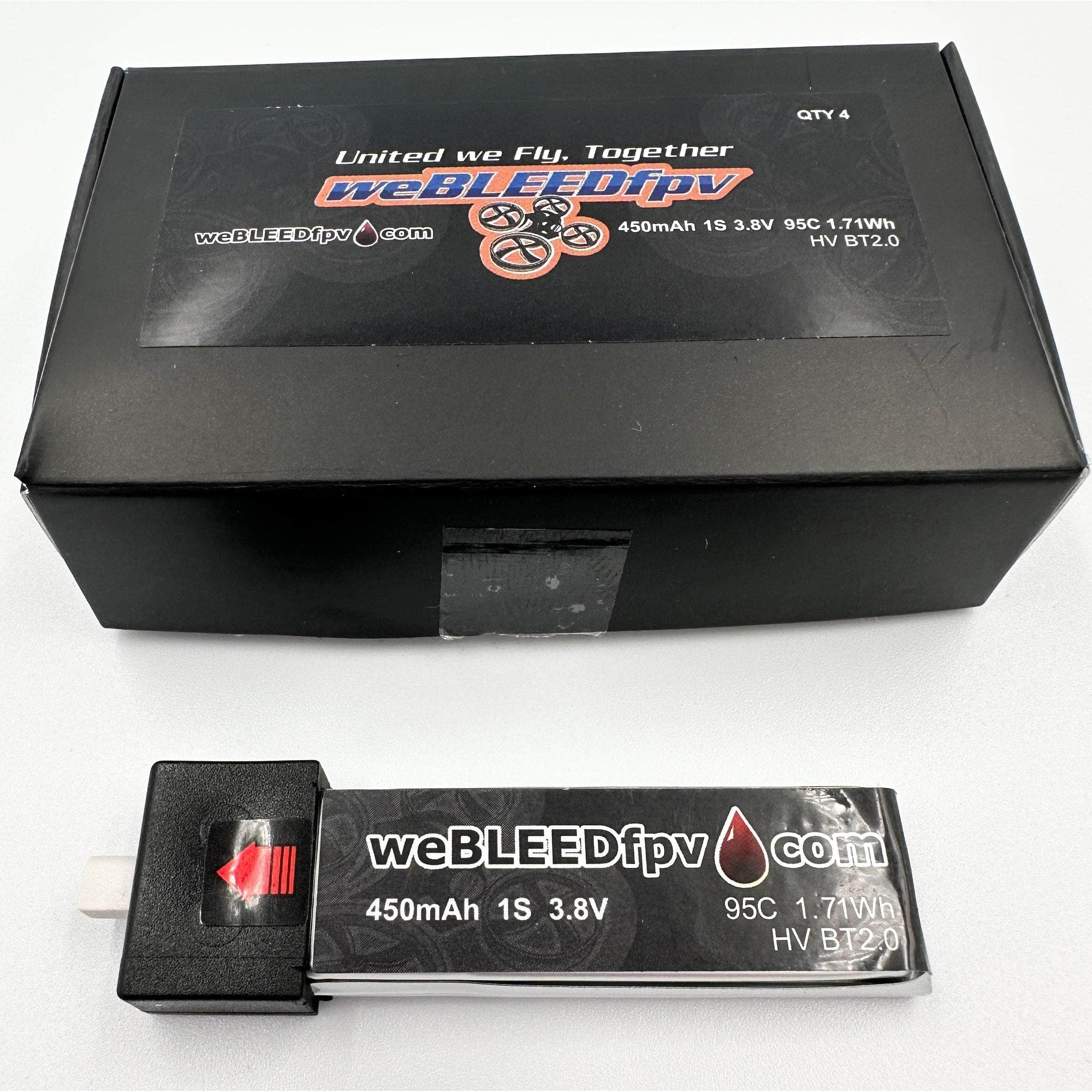 GNB 1S 450mAh BT2.0 LiPo (4-pack)